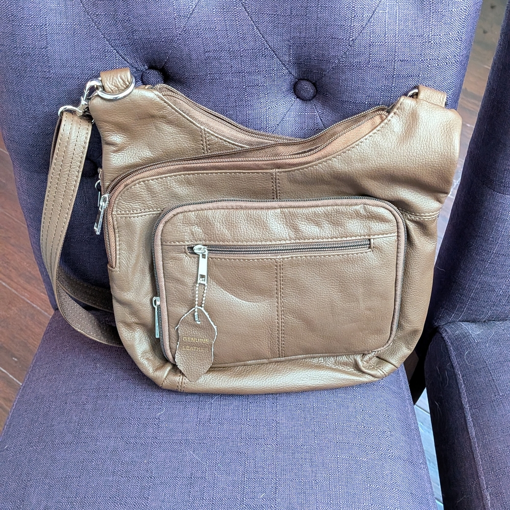 Brown Leather Crossbody Bag